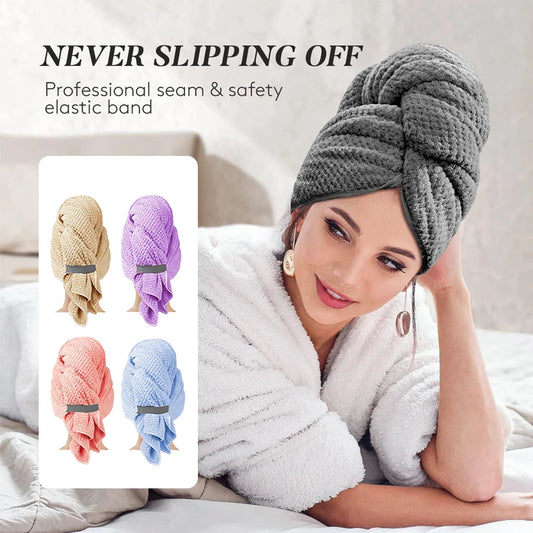 Extra Large Microfiber Hair Towel Wrap