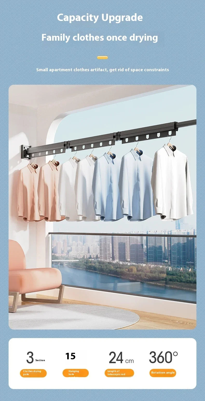 "360° Folding Wall-Mounted Clothes Drying