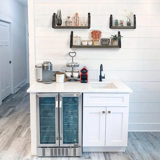 3pcs Rustic Floating Wood Shelves