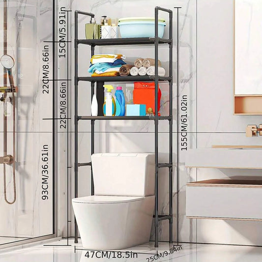 3-Tier Wall-Mounted Bathroom Storage Rack