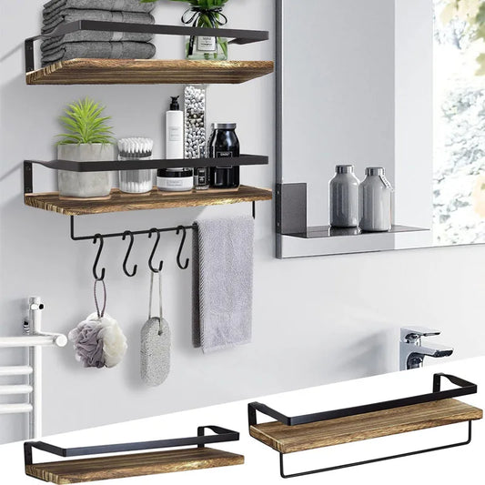 Solid Wood Wall-Mounted Storage Rack