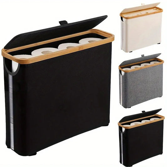 Waterproof Bathroom Toilet Paper Storage Basket with Lid