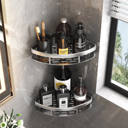 Bathroom Wall-Mounted Shelf & Towel Rack