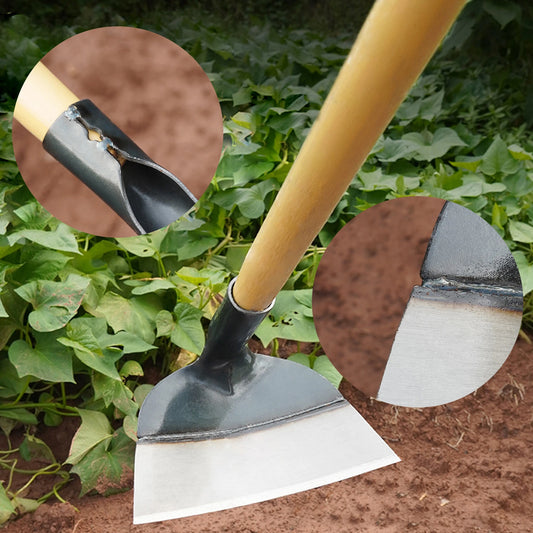 Farm Hoe Agricultural Weeding Tool – Heavy-Duty Gardening Hoe for Planting, Loosening Soil, and Tilling Vegetables