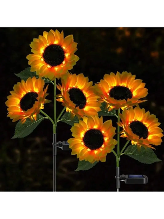 Solar Sunflower Garden LED Light