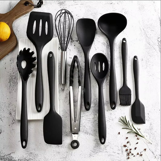 10PCS Silicone Kitchen Cooking & Baking Tool Set