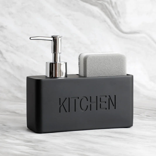 Modern Kitchen Soap Dispenser Set with Brush Holder