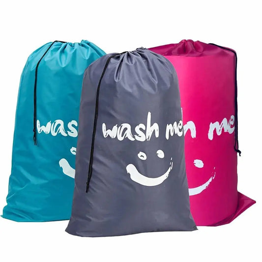 Smile Shape Nylon Laundry Bag Wash Me