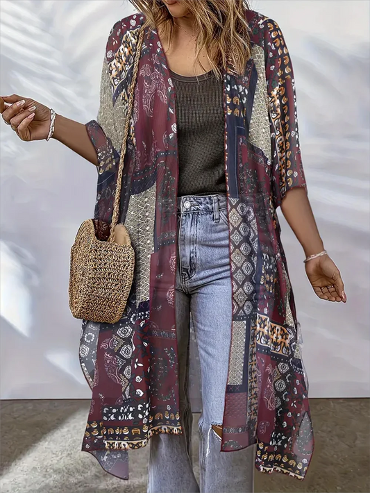Solea™ – Plus Size Bohemian Beach Cover-Up