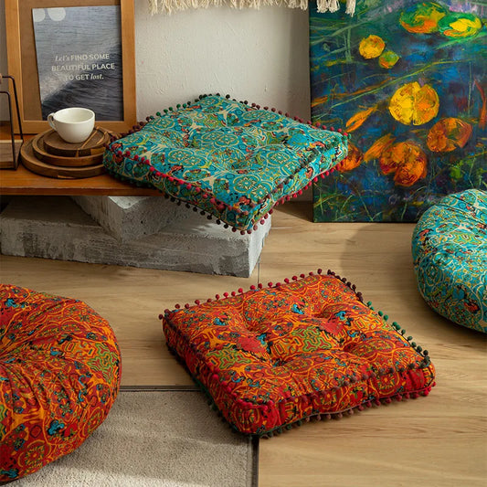 Bohemian Cotton Linen Floor Cushion
