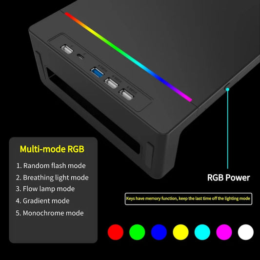 Multifunctional RGB Monitor & Laptop Stand