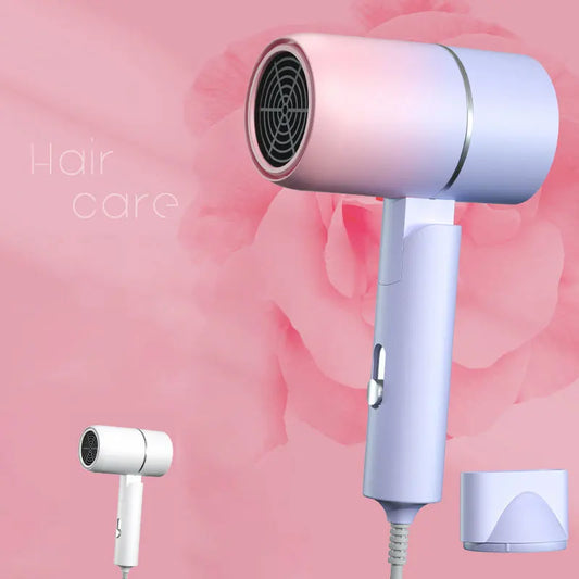 Mini Folding Hair Dryer 750W โ Hot Air Anion Hair Care with Carrying Bag for Travel