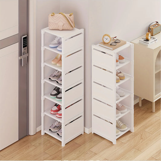 Metal Frame Multi-Tier Shoe Rack โ Fabric Shelves, Space-Saving Storage for Sneakers & Sandals
