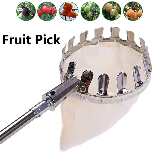 Metal Fruit Picker โ Orchard & High Tree Tool