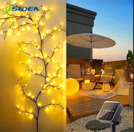 96LED Solar Willow Vine String Lights