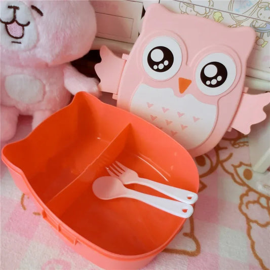 Portable Kids Bento Lunch Box with Cutlery