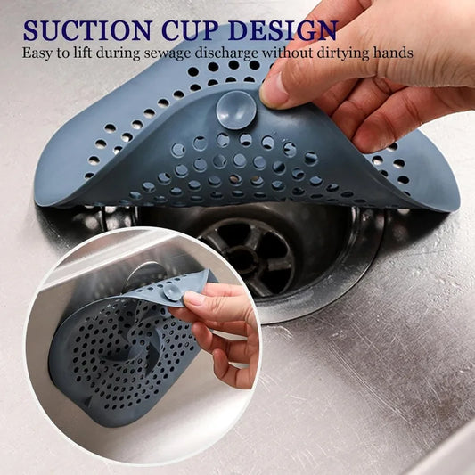 Silicone Shower Drain Hair Catcher with Suction Cup