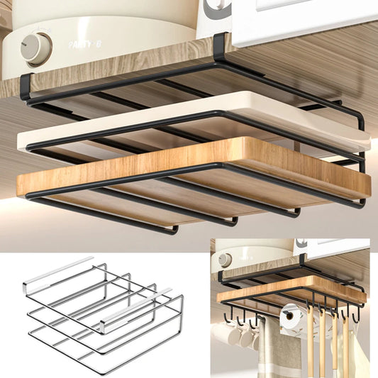 Under Cabinet Hanging Storage Rack – Space-Saving Kitchen Organizer