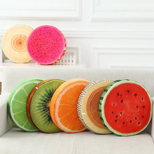 3D Fruit Throw Pillow Stuffed Cushion