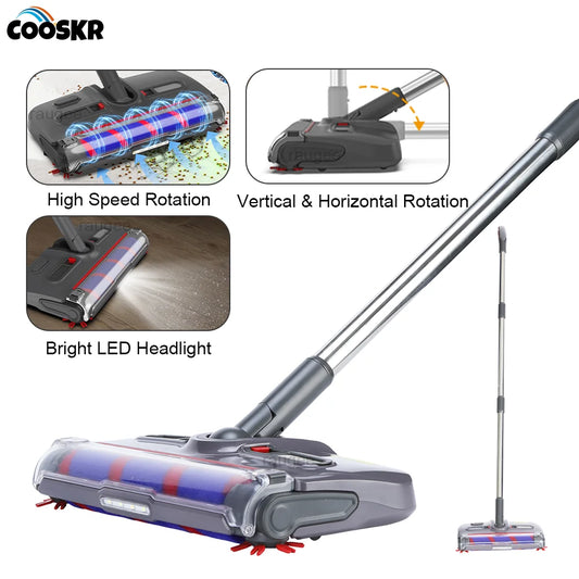 Cordless Electric Sweeper for Hard Floors & Pet Hair