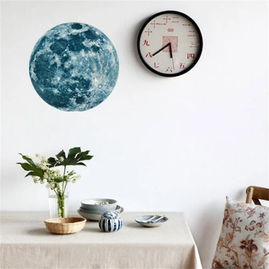 3D Luminous Moon Wall Sticker โ Glow-in-the-Dark PVC Home & Kids Room Dรฉcor