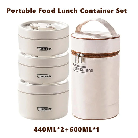Portable Insulated Stackable Lunch Box Set