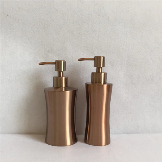 Stainless Steel Soap & Shampoo Dispenser (250ml/400ml/500ml) – Rose Gold