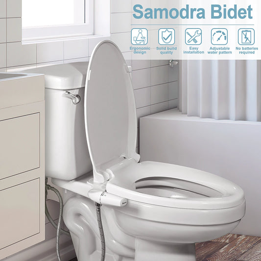 SAMODRA Ultra-Slim Dual Nozzle Bidet Toilet Attachment