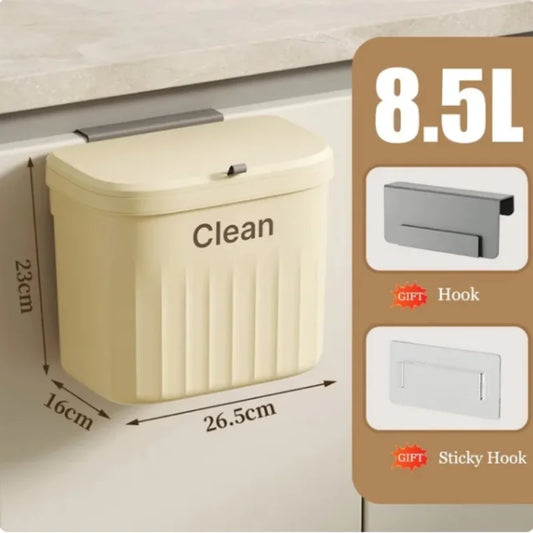8.5/12L Wall-Mounted Kitchen Trash Can
