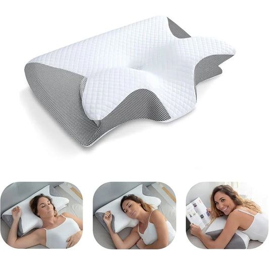 Memory Foam Cervical Pillow – 2-in-1 Ergonomic Orthopedic Neck Support