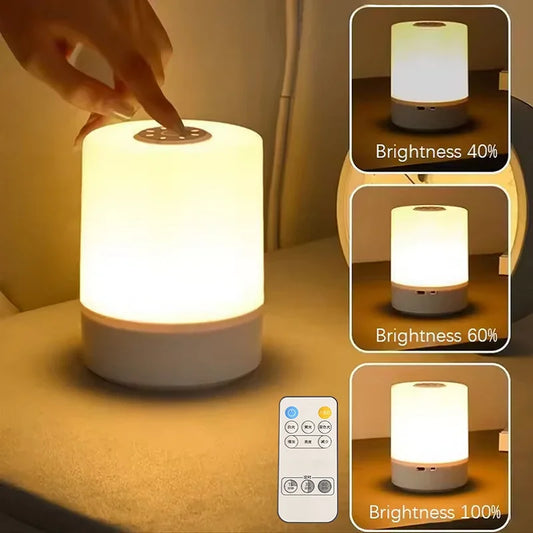 Bedside LED Night Lamp – Dimmable Touch Table Light