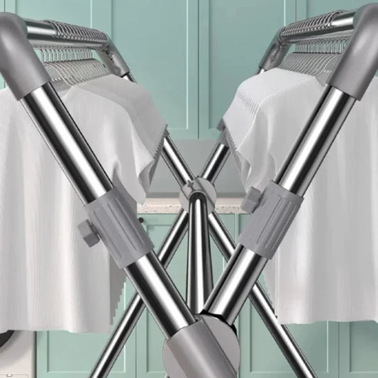 Mobile Double Rod Floor Drying Rack