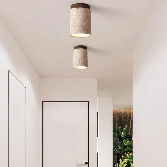 Modern Travertine Ceiling Lamp