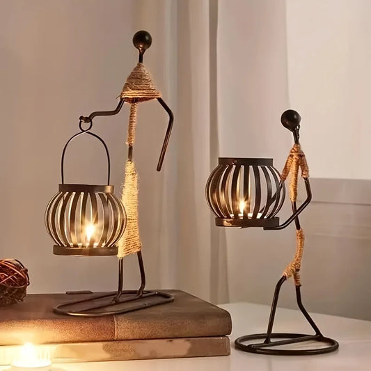 Nordic Metal Abstract Candle Holder