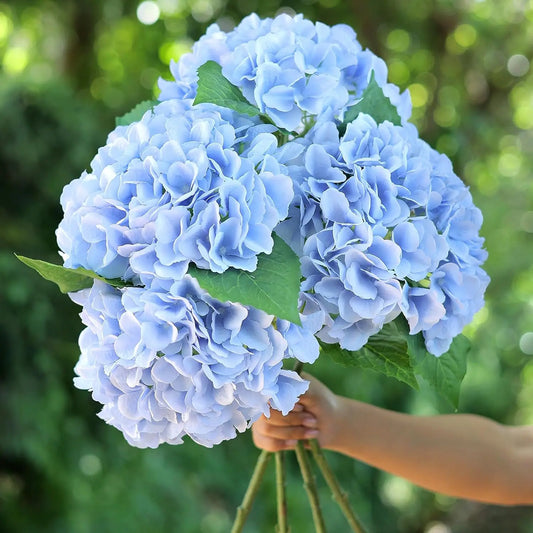 Silk Hydrangea Artificial Flowers – Wedding Bride Bouquet & Home Vase Decoration