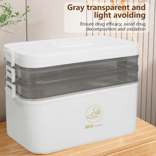 3-Layer Large Capacity Portable Medicine Box