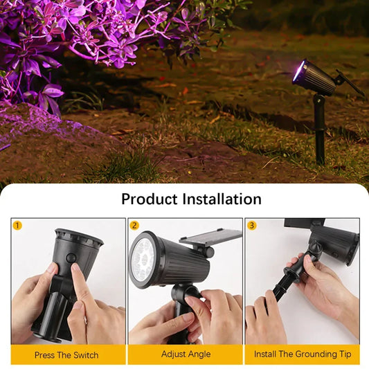 9LED Solar Adjustable Spotlight