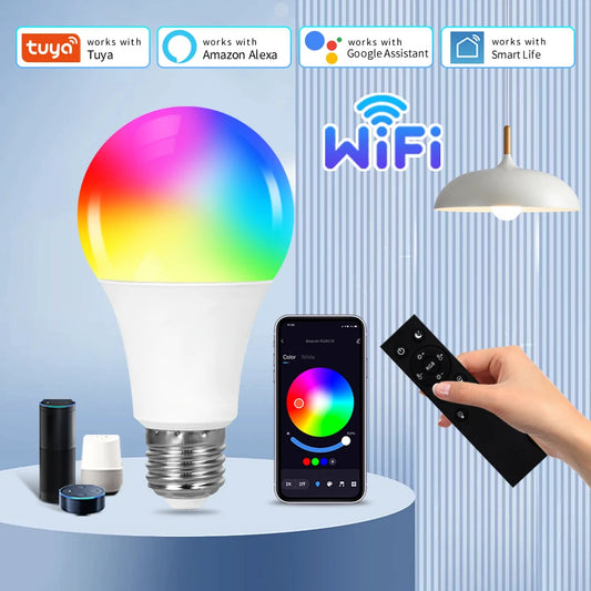 Tuya Smart WiFi E27 RGB LED Bulb 10W