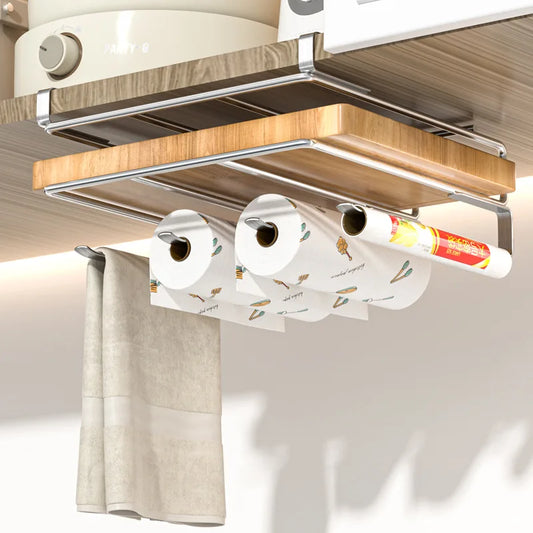 Under Cabinet Hanging Storage Rack – Space-Saving Kitchen Organizer