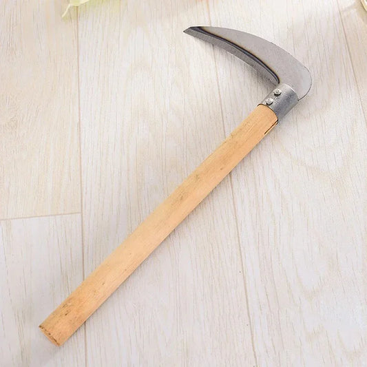 Agricultural Long Handle Sickle – Farm Scythe & Weeding Knife for Cutting Wheat, Grass, and Lawn Mowing | Durable Gardening Tool