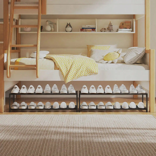 Multifunctional Under-Bed Shoe Rack
