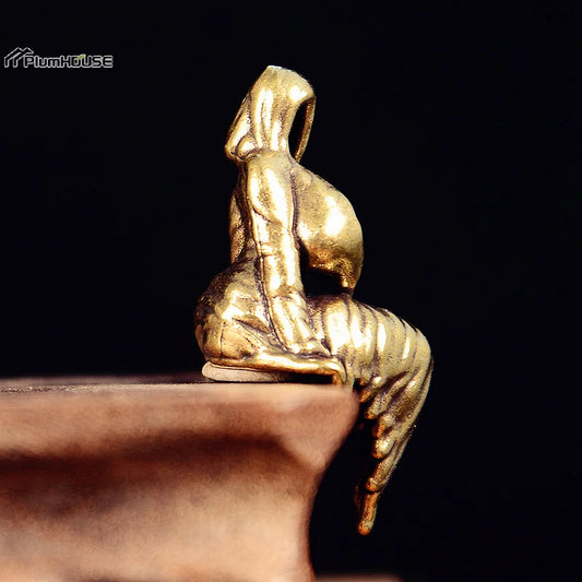 Vintage Copper Ghost Goddess Statue