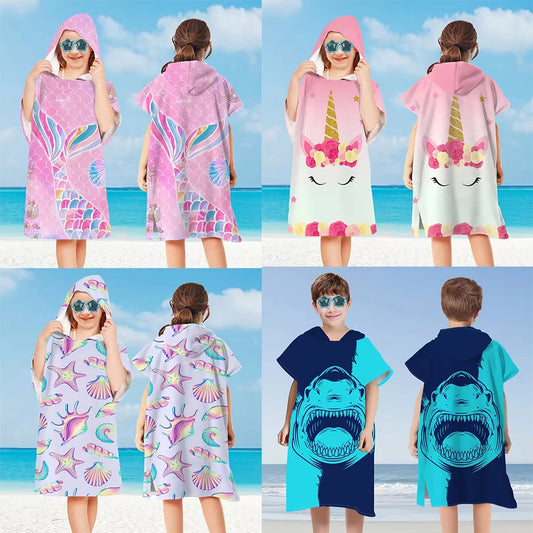 Cartoon Hooded Baby Bath Towel