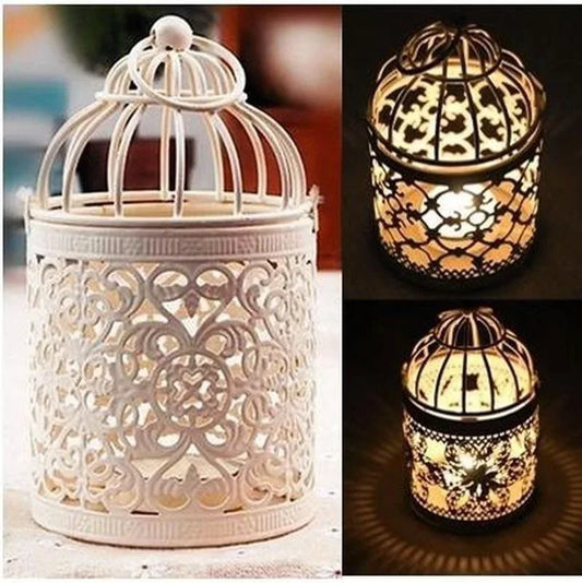 Hollow Hanging Birdcage Candle Holder