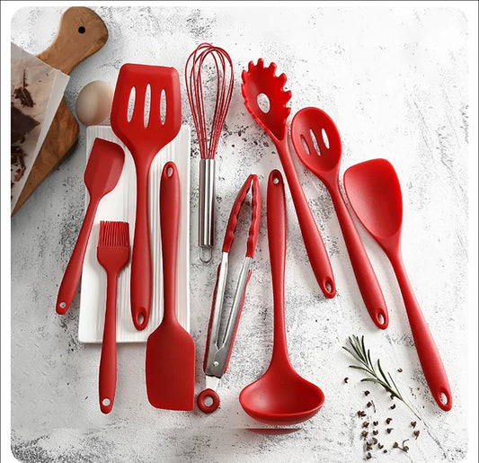 10PCS Silicone Kitchen Cooking & Baking Tool Set