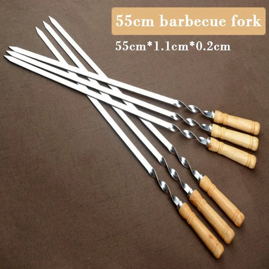 6-Piece Long Handle BBQ Skewers Set
