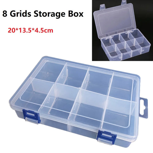 8-Grid Clear Storage Organizer Box