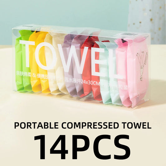 14pcs Compressed Makeup Remover Towels