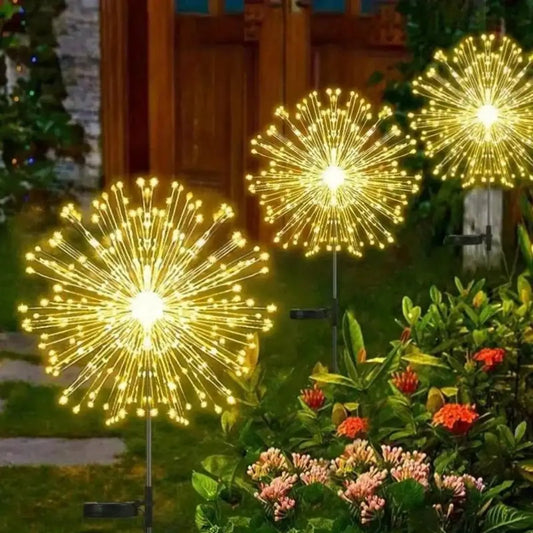 Solar Firework Lights Outdoor Waterproof