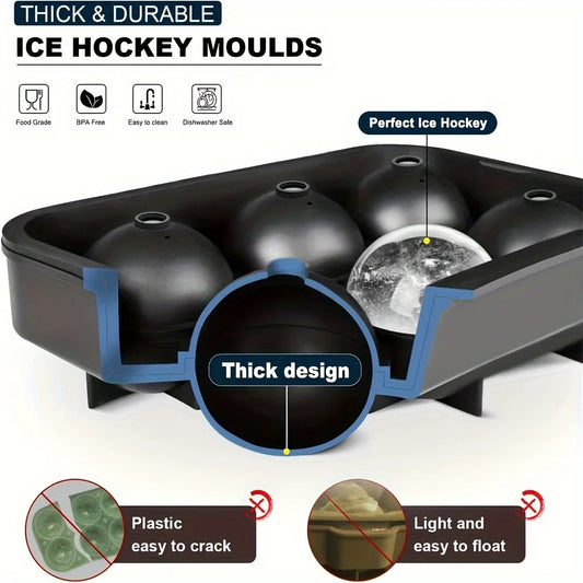 6-Grid Silicone Ice Cube Tray – Large Creative Ice Mold for Cocktails & Freezer
